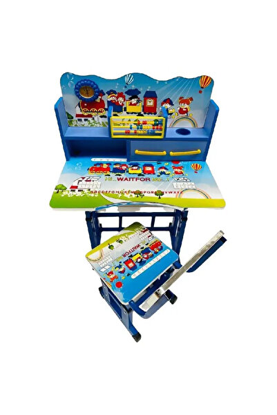 OEM Birou cu Scaunel Reglabil si Numaratoare Model Trenulet