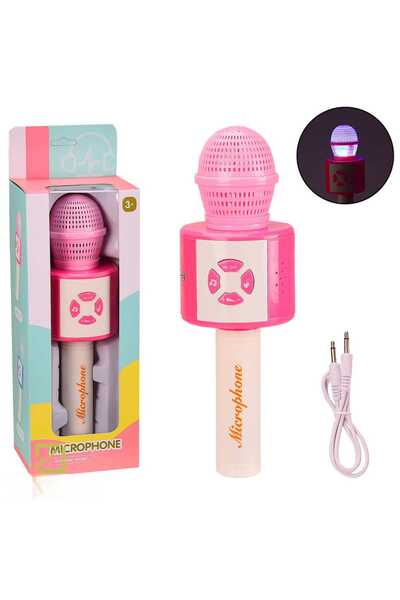 OEM Microfon Karaoke Copii cu Cablu USB Roz