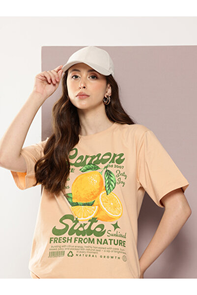 Dillinger By Styli Women Oversized Crew Neck T-Shirt