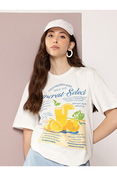 Dillinger By Styli Women Oversized Crew Neck T-Shirt