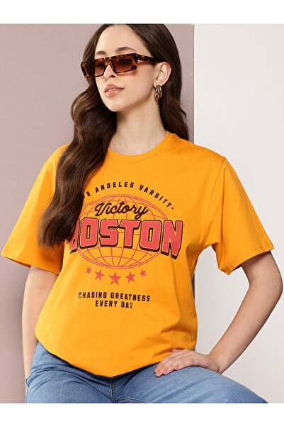 Dillinger By Styli Women Oversized Crew Neck T-Shirt