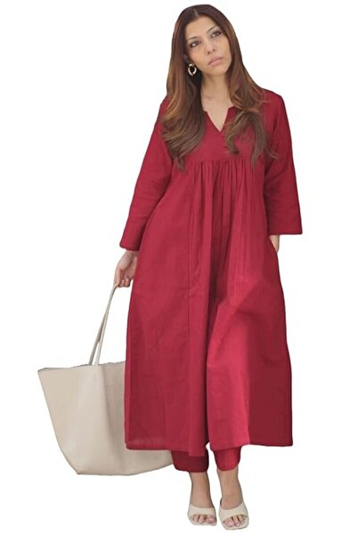 MYSMAR Women's Rayon Viscose Ethnic Co-Ord Set | Kurta Pant Set