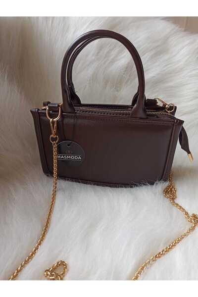 HAS MODA Kadın Gold Çıkarılabilir Çapraz Askılı Kutu El Çantası