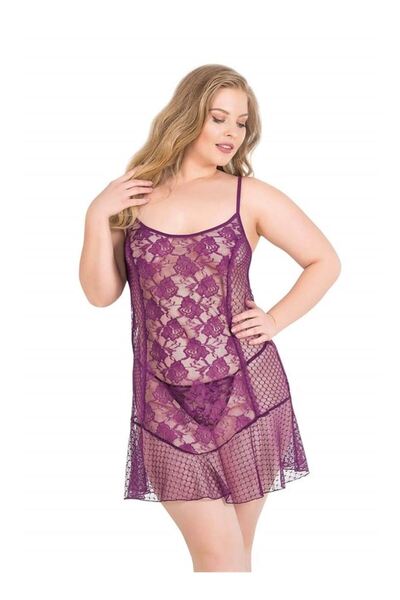 byasafkids ثوب نوم قصير من التول باللون الأرجواني مقاس كبير