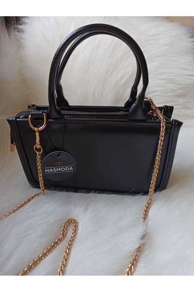 HAS MODA Kadın Gold Çıkarılabilir Çapraz Askılı Kutu El Çantası