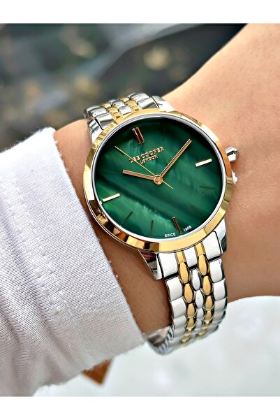 Lee Cooper Special Design Steel Band Gold-Green Color Women Wrist Watch Lc079...