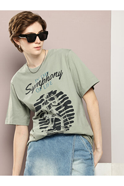 Dillinger By Styli Women Oversized Printed Tshirt