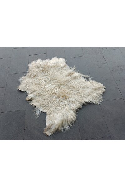 ŞAHMERDANOĞLU بطانية أنقرة مخملية طويلة الشعر بلون أبيض فاتح مقاس 95×120 سم، ...