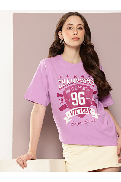 Dillinger By Styli Women Oversized Crew Neck T-Shirt