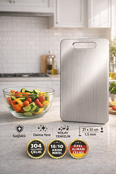 Decomia Home Stainless Steel Long-Lasting Hygienic Cutting Board (Medium Size)