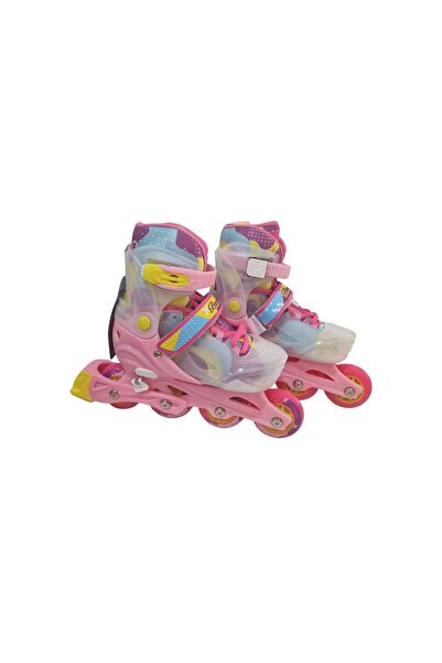 OEM Set Role Roz pentru Copii 31-34 cu Casca si Accesorii de Protectie