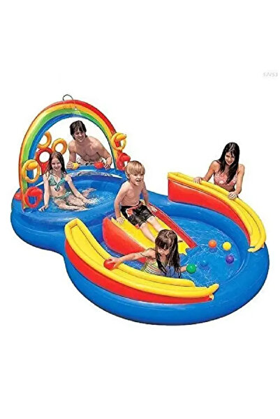 OEM Piscina Gonflabila Rainbow cu Tobogan Stropitoare si Accesorii