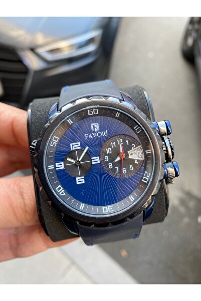 Favori DERİ KORDON ÇİFT MAKİNE ERKEK KOL SAATİ