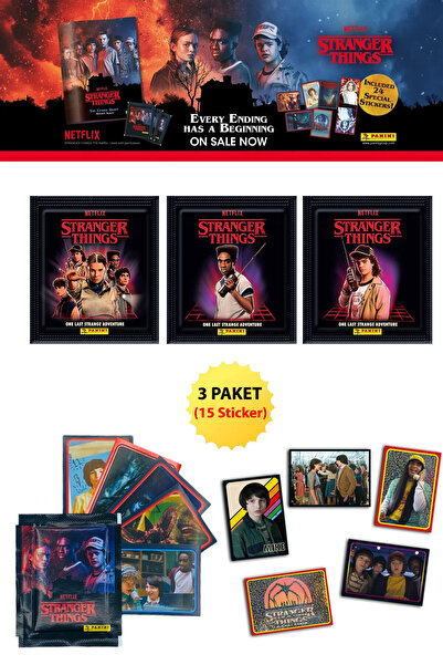 hediyecik مجموعة ملصقات بانيني سترينجر ثينجز: مغامرة غريبة آخر مرة، مجموعة مل...