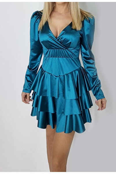 DENRA Φουσκωτό σατέν φόρεμα