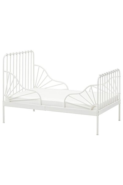 IKEA COZY ROOM - MINNEN/LURÖY uzayabilen çocuk karyolası, beyaz, 80x200 cm