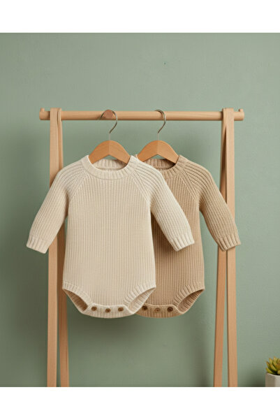 Nimini Kids Stitch-Free Button Soft Unisex Thessaloniki Knitwear Bodysuit (0-...