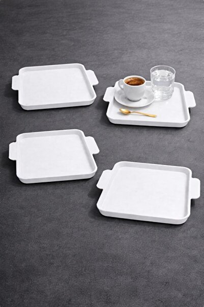 OES HOME Oeshome 4 Pieces Decorative Coffee Serving and Breakfast Serving Tra...