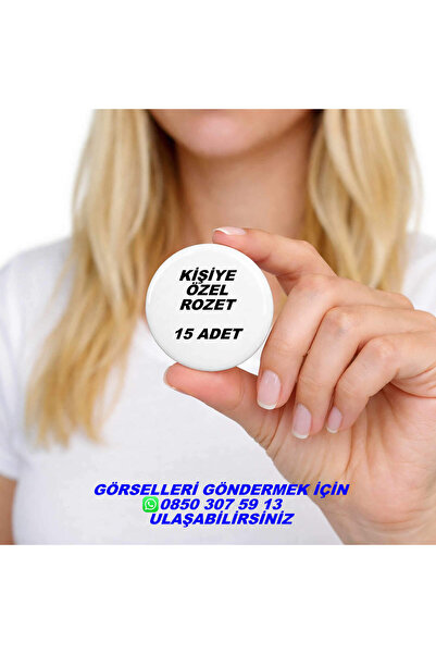SemiramiS Rozet 15 Adet Kişiye Özel 44mm Buton Rozet | Parlak Kaplama | İğnel...