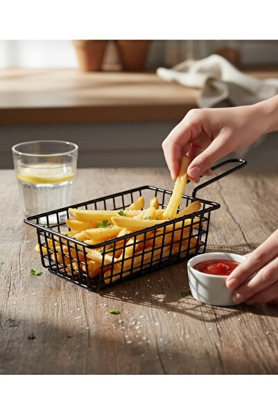 AYŞENURHASANOĞLU Metal Patates Ve Atıştırmalık Sunum Sepeti