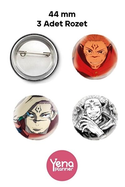 Yenaplanner Jujutsu Kaisen Bag Ornament/Badge Set