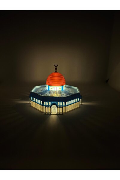 PLUS LIGHT Mescid-i Aksa Kubbetüs Sahra Dekoratif LED Gece Lambası – Işıklı B...