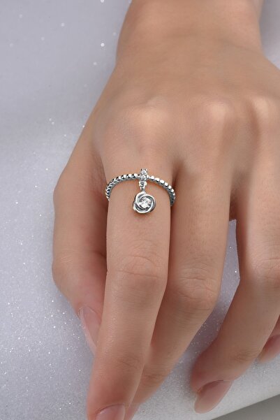 jelux silver Gümüş 925 Ayar Aşk Düğümü Sallantılı Zirkon Taşlı Ayarlanabilir ...