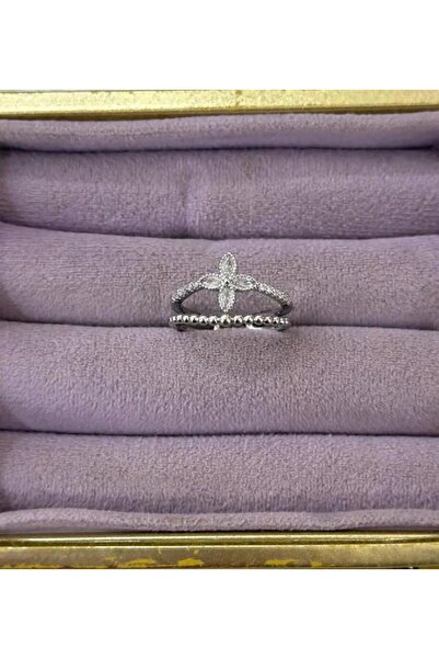 Store خاتم من الفولاذ المقاوم للصدأ - مجوهرات لامعة بلون فضي مع حجر دوريكا وم...