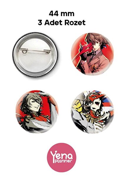Yenaplanner Set de ornamente pentru geanta Persona 5 / Set de insigne