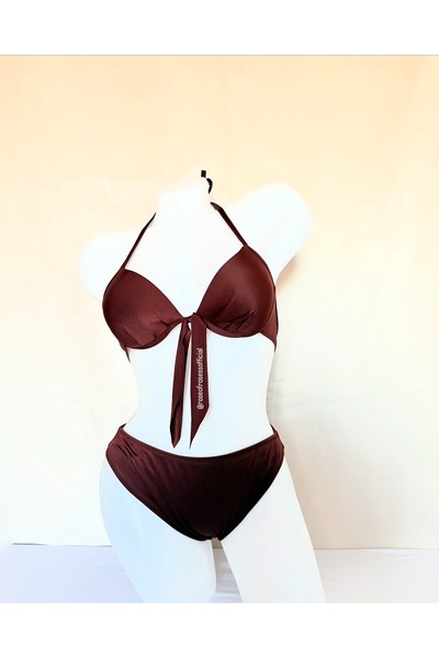 RoseofRoses Kahverengi Destekli BROWNY Bikini Takımı