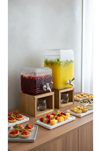 Generic Double beverage and juice dispenser set with a perfectly designed and...