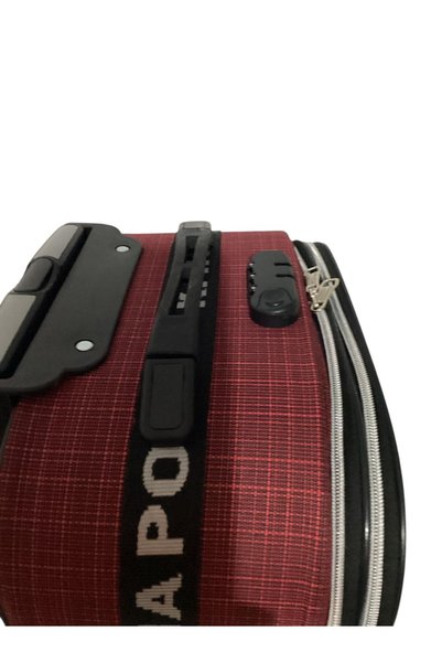 KARİZMA POLO With Safety Straps - Waterproof Fabric - 4 Wheels - with Bellows - Very Lightweight - 3 Piece Suitcase Set