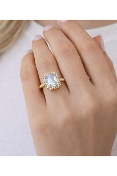 Store Lüks Baget Kesim Işıltılı Zirkon Taşlı Çelik Alyans Yüzük Kararmaz Çelik