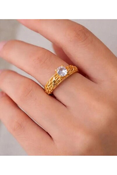 Store خاتم فولاذي قابل للتعديل بتصميم X أيقوني مرصع بحجر الزركون المستدير مقا...