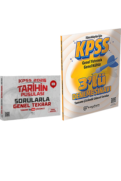 CBA Akademi 2026 KPSS Tarihin Pusulası Sorularla Genel Tekrar - 3 Deneme