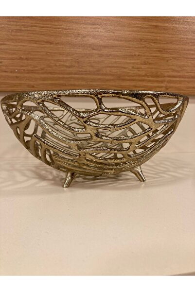 PLUS HOME وعاء فواكه كاس ميوليك مصنوع يدويًا من النحاس المصبوب باللون الذهبي،...