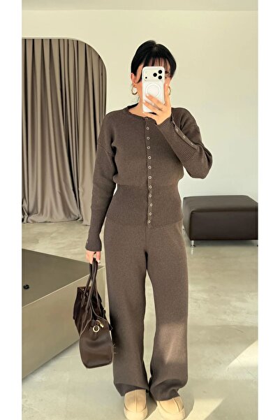 Mzr Collection Set de tricotaje pentru femei, cu talie elastică și detalii, d...