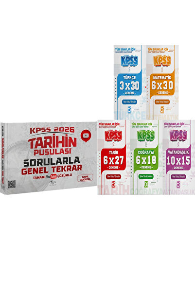 CBA Akademi 2026 KPSS Tarihin Pusulası Sorularla Genel Tekrar - 5 Ders 31 Deneme