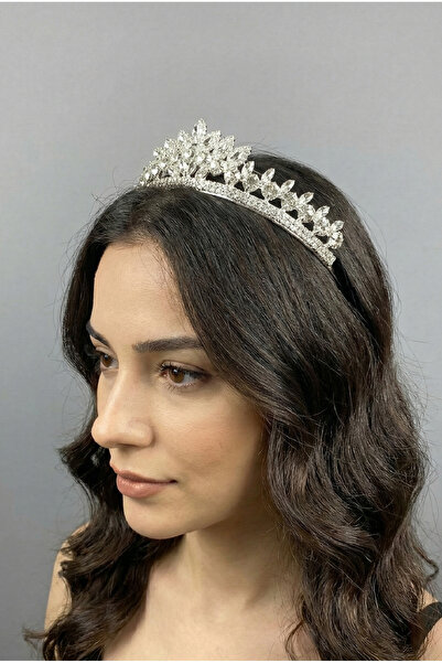 Massaltay تاج العروس المرصع بالكريستال والأحجار الكريمة |   إكسسوار شعر للخطو...