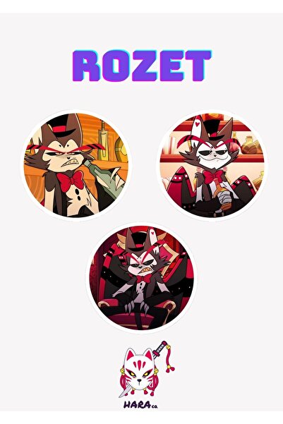 Hara Company Hazbin Hotel Animesi Husk Anime Rozet Seti 3’lü