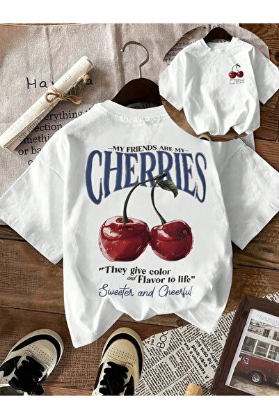 one button Unisex Prietenii mei sunt cireșele mele Design cu două fețe basic ...