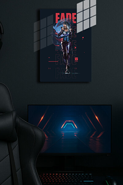 EABASKI "Valorant FADE" Baskılı Metal Poster, Oyun/Game Hediyelik Tablo 30x40 cm