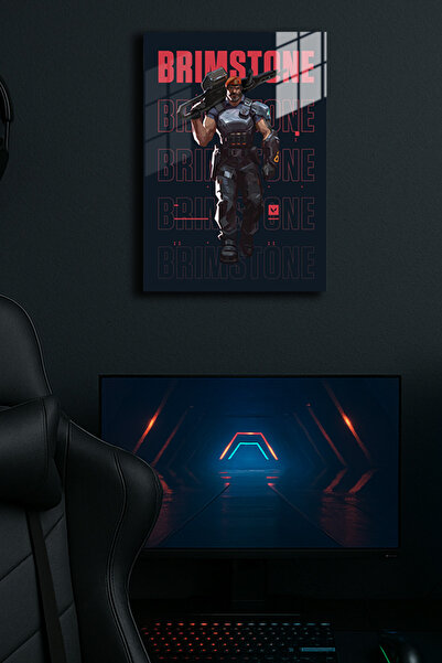 EABASKI "Valorant BRİMSTONE" Baskılı Metal Poster, Oyun/Game Hediyelik Tablo ...