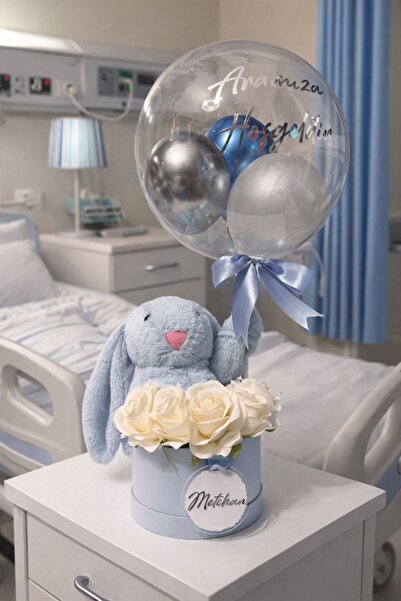 Atelier Rumelia Yenidoğan Erkek Bebek İçin Uyku Arkadaşı Tavşan 'Aramıza Hoşg...