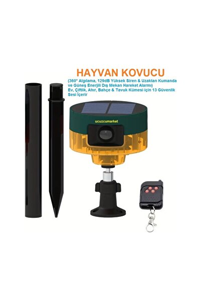 Genel Markalar HAYVAN KOVUCU (Güneş Enerjili-Uzaktan Kumandalı-360° Algılama ...
