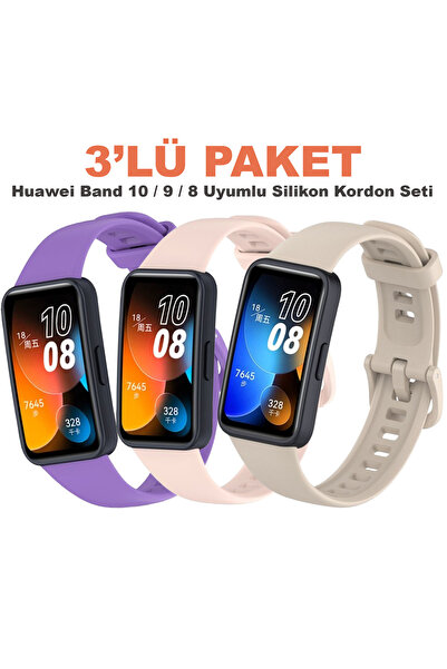 Dexmon Huawei Band 10 / 9 / 8 Compatible 3-Pack Silicone Cord Set with Buckle...