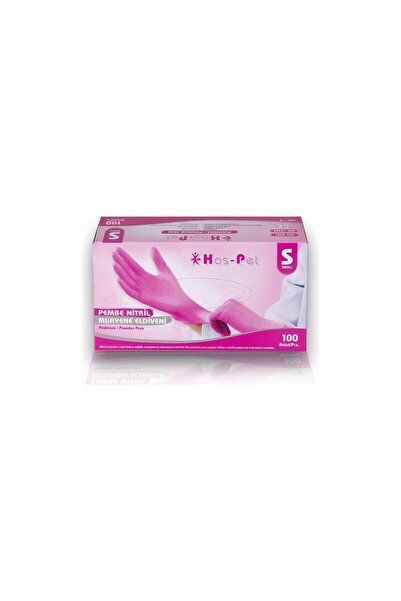 Has-Pet S BEDEN PEMBE NŞİTRİL ELDİVEN 1 PAKET [ 100 ADET ]