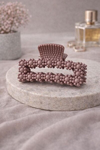 Nati Co Zarif Boncuk İşlemeli Mandal Toka (6 cm)