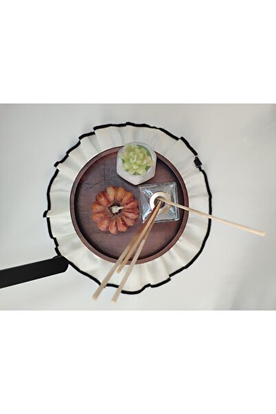 Doğa teks home Beyaz Kenar Biyeli Supla Amerikan Servis (2 adet) 30x30 Begonv...