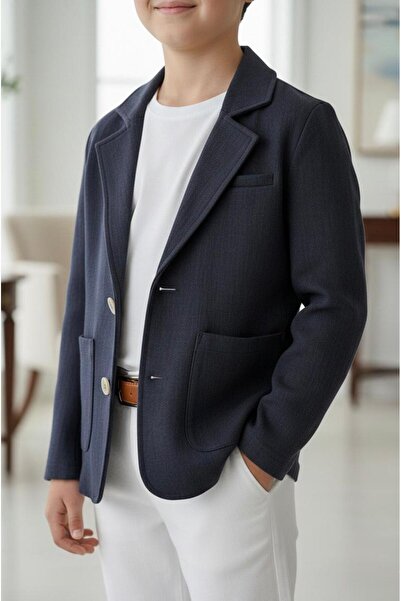 STAR GOGO KİDS BOYS' PREMIUM ORGANIC LINEN JACKET (LOOSE FIT.)